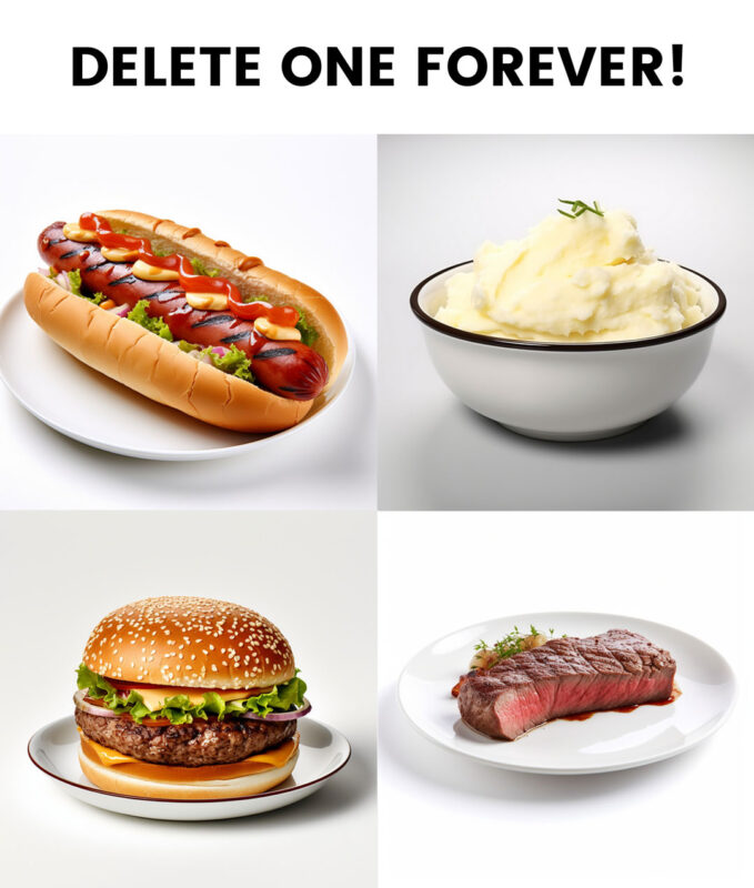 Delete one forever! food image