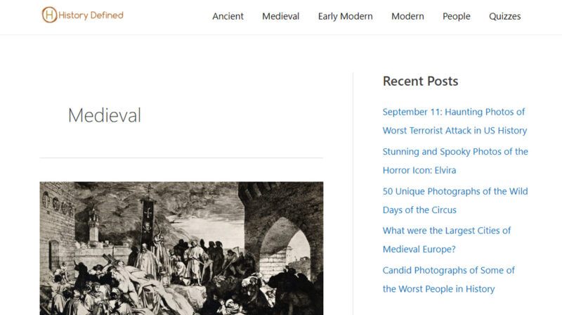 History Defined site